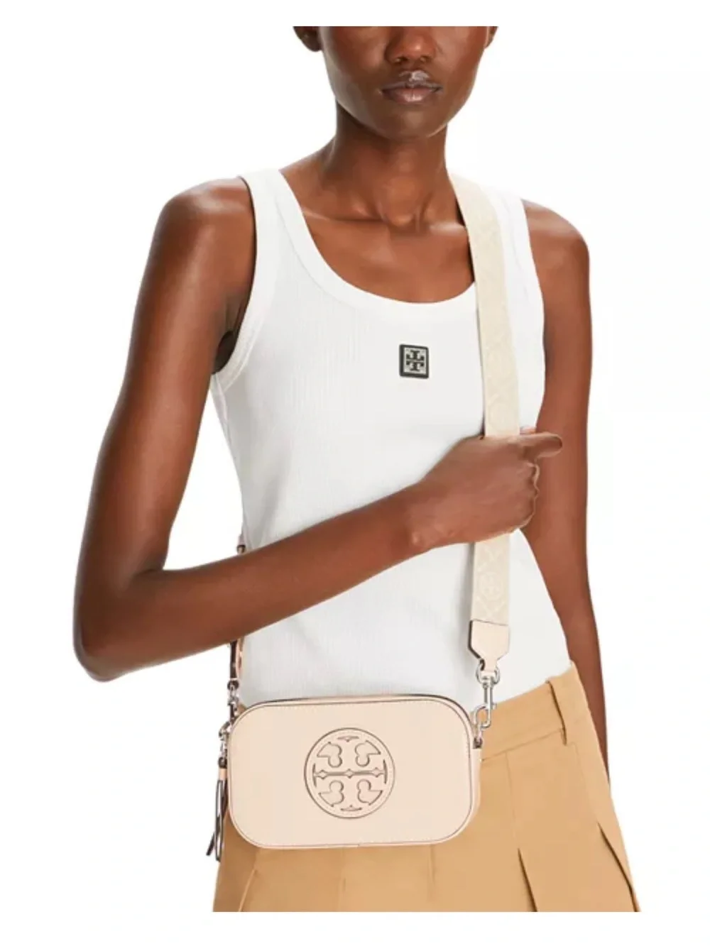 Tory Burch Women's Pink Miller Patent Border Mini Crossbody Bag NWOT
